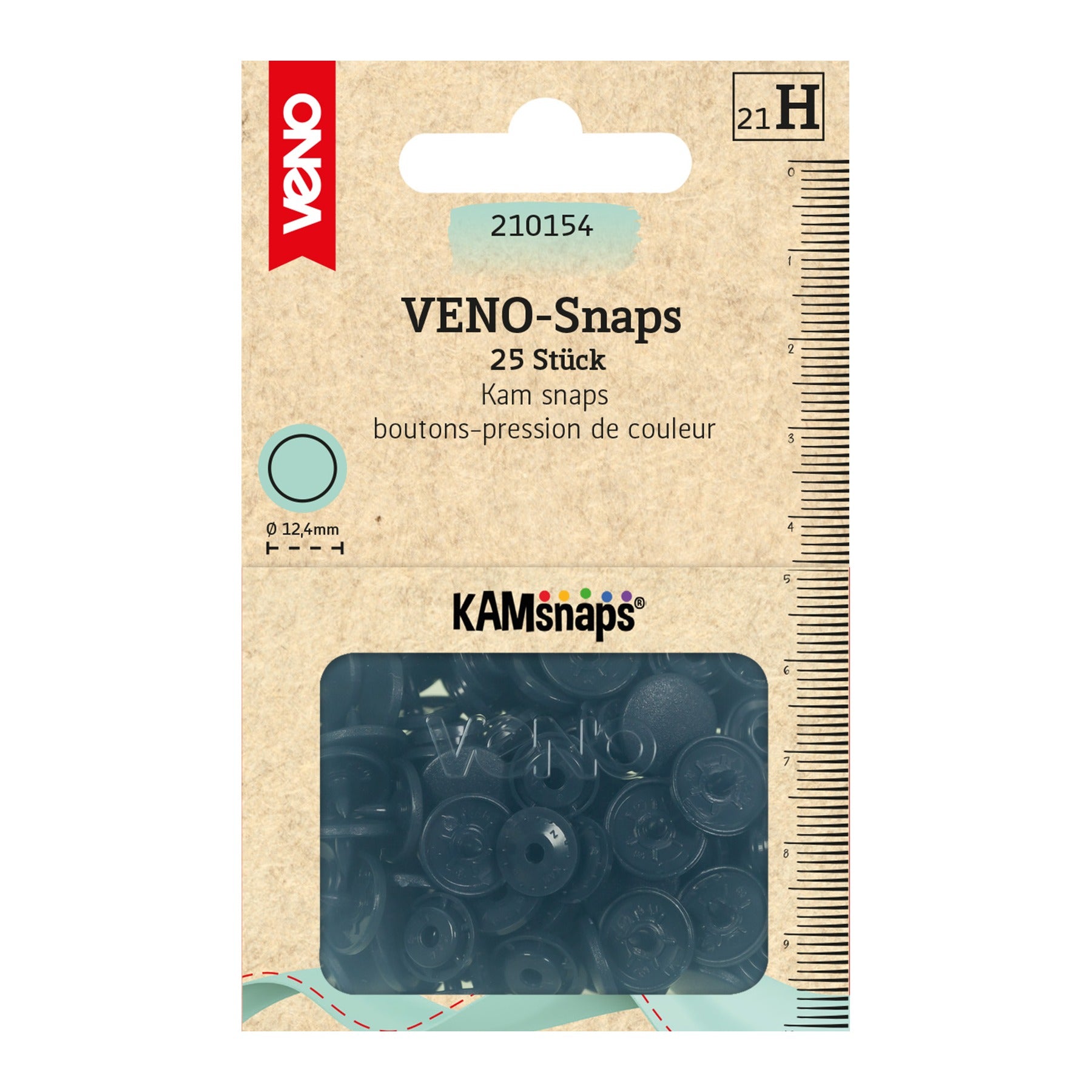VENO Snaps  marine – Druckknöpfe 12,4 mm für Nähprojekte
